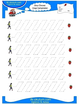 Çocuklar İçin Çizgi Çalışma Sayfaları 